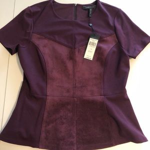 BCBGeneration “Denna” Mauve Slim Waist Blouse
